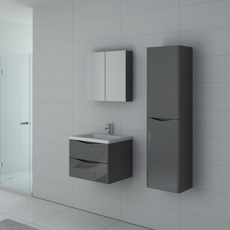 Meuble de salle de bain TREVISE 600 Gris Taupe