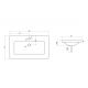 dimensions du plan vasque SORRENTO Scandinave