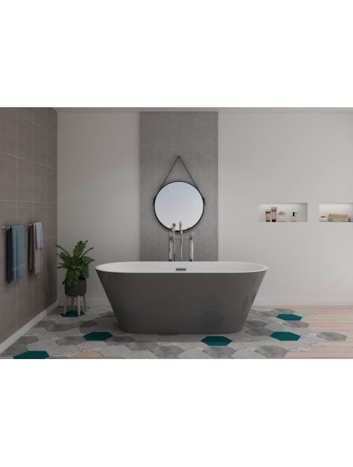 Baignoire îlot grise Lugano Grey