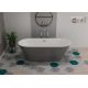 Baignoire îlot grise moderne Lugano Grey