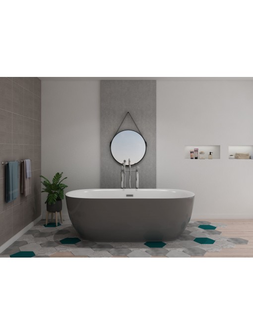 Baignoire îlot chic Lamone Grey
