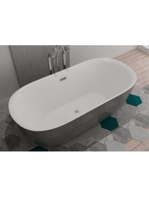 Baignoire îlot moderne Lamone Grey
