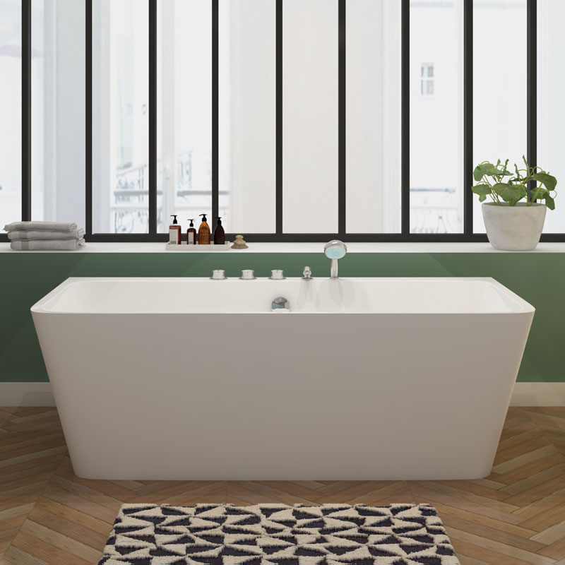 Robinet De Baignoire /à 2 Poign/ées Mitigeur De Douche De Baignoire /à 3 Trous Robinet De Remplissage De Baignoire En Laiton Soild Avec Douchette,A