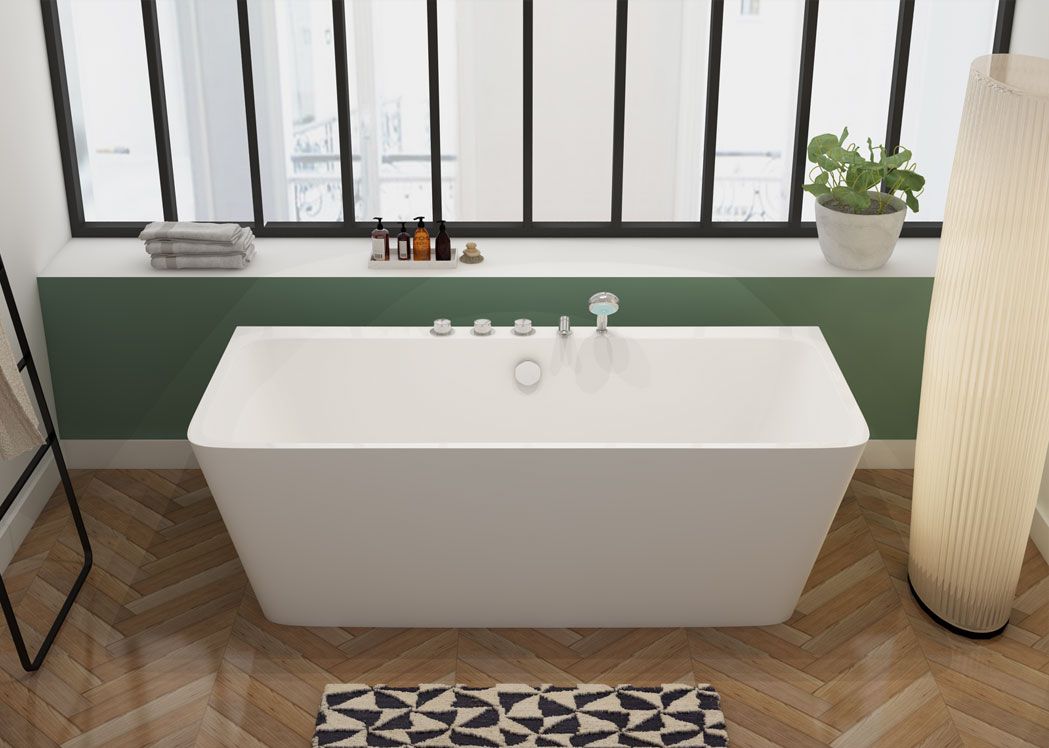 Baignoire Avec Robinet Integre 170 Cm Iseo Baignoire Ilot Avec Robinetterie Integree
