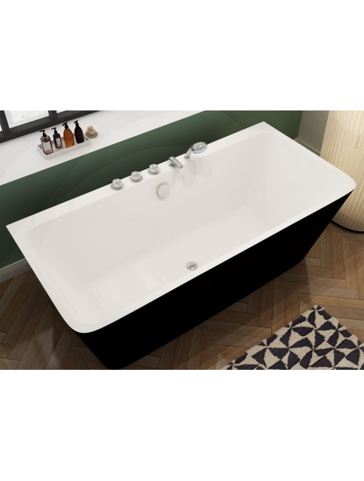 Baignoire îlot Iseo Black avec robinet intégré