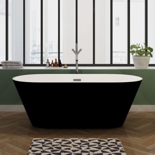 Baignoire îlot noire Lugano Black