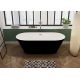Baignoire îlot Lugano Black noire et blanche