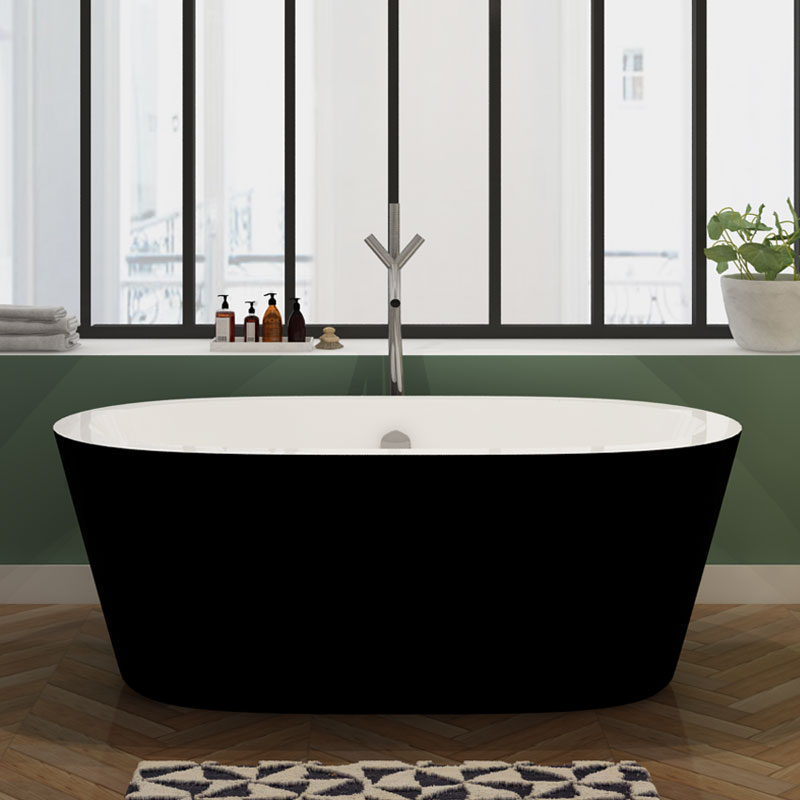 Baignoire Ilot Noire Originale Baignoire Noire Et Blanche Baignoire Noire Design