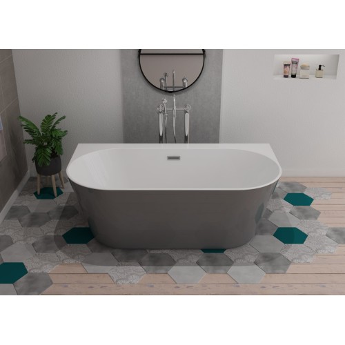 Baignoire îlot grise Lazzio Grey