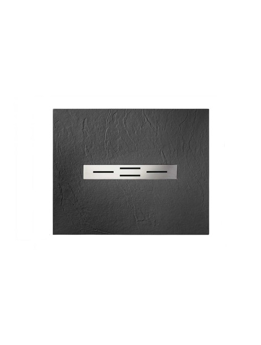 Receveur de douche en gel coat Ardesia Graphite 100x80cm