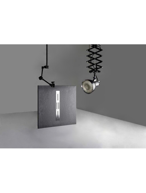 Receveur de douche en gel coat Ardesia Graphite 100x90cm