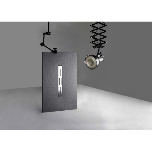 Receveur de douche en gel coat Ardesia Graphite 140x80cm