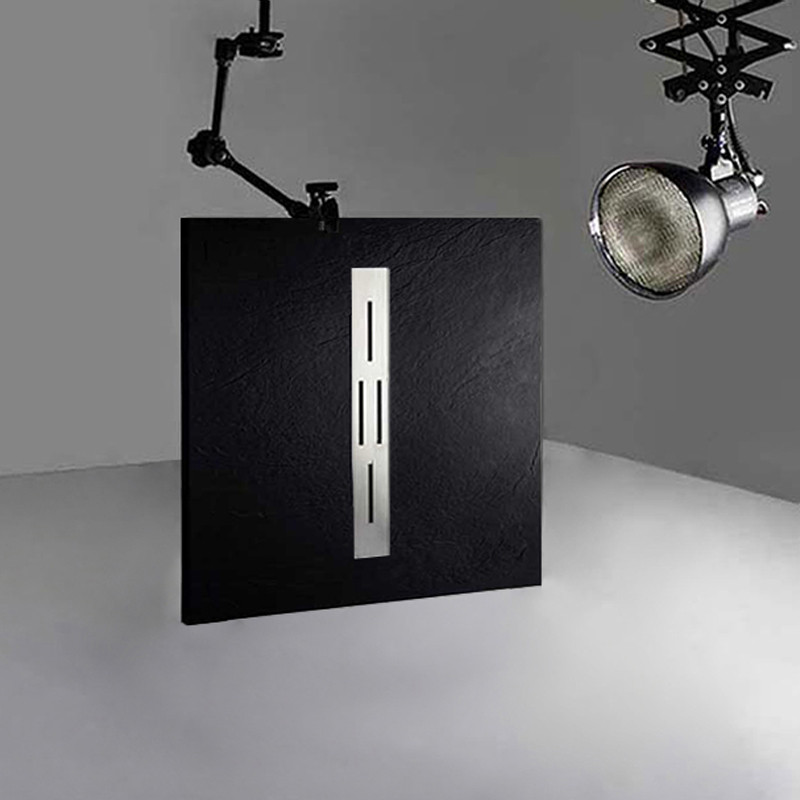 Receveur de douche en gel coat Ardesia Noir 100x90cm