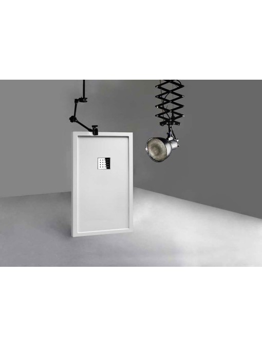 Receveur de douche en Gel coat avec rebords LISO ENMARCADO Blanc 140x80cm