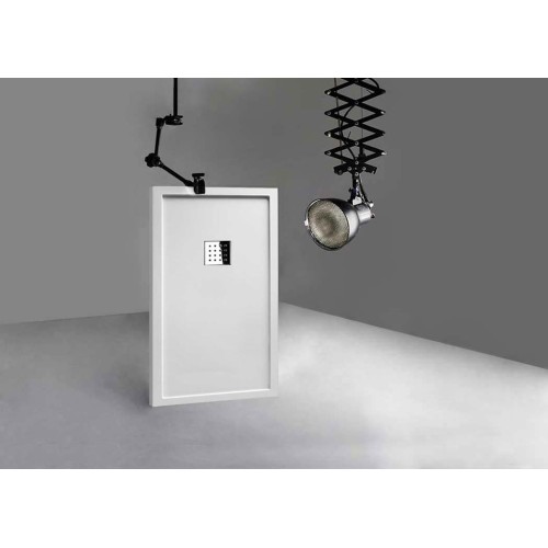 Receveur de douche en Gel coat avec rebords LISO ENMARCADO Blanc 140x80cm