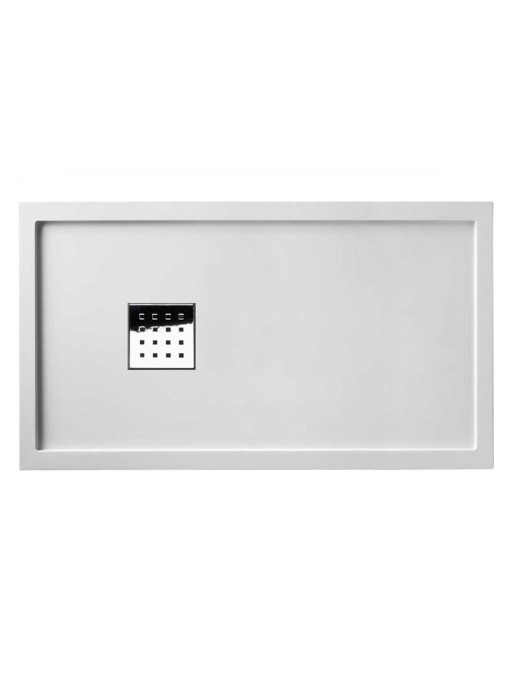 Receveur de douche en Gel coat avec rebords LISO ENMARCADO Blanc 140x80cm