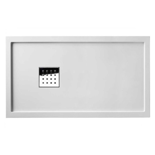 Receveur de douche en Gel coat avec rebords LISO ENMARCADO Blanc 140x80cm