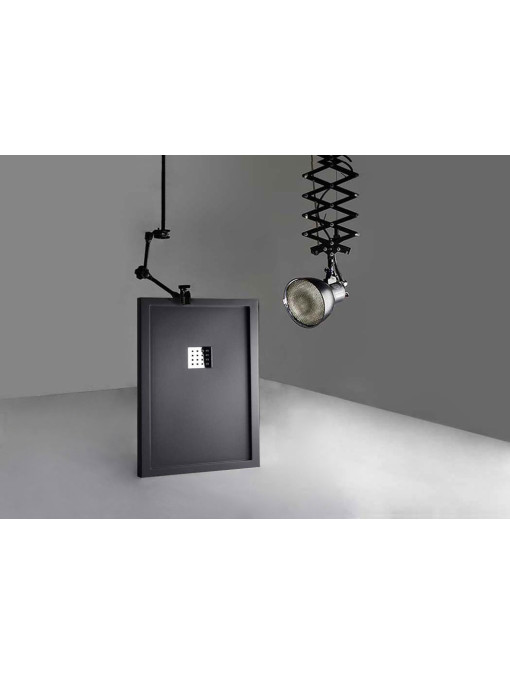 Receveur de douche en Gel coat avec rebords LISO ENMARCADO Graphite 120x80cm