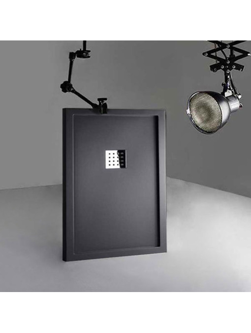 Receveur de douche en Gel coat avec rebords LISO ENMARCADO Graphite 120x80cm