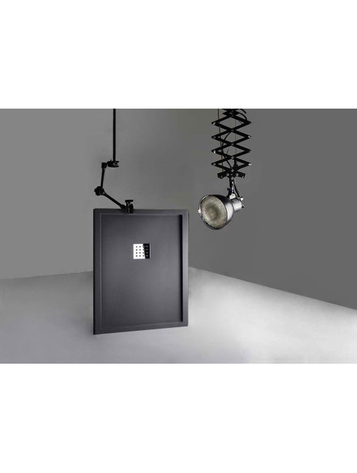 Receveur de douche en Gel coat avec rebords LISO ENMARCADO Graphite 120x90cm
