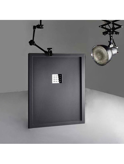 Receveur de douche en Gel coat avec rebords LISO ENMARCADO Graphite 120x90cm