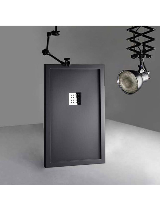 Receveur de douche en Gel coat avec rebords LISO ENMARCADO Graphite 140x80cm