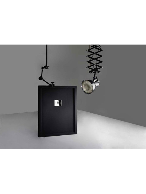 Receveur de douche en Gel coat avec rebords LISO ENMARCADO Noir 120x90cm