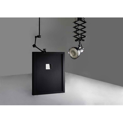 Receveur de douche en Gel coat avec rebords LISO ENMARCADO Noir 120x90cm