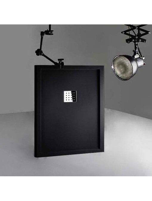 Receveur de douche en Gel coat avec rebords LISO ENMARCADO Noir 120x90cm