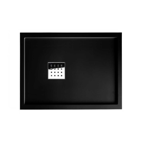 Receveur de douche en Gel coat avec rebords LISO ENMARCADO Noir 120x90cm