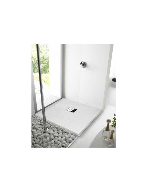 Receveur de douche en Gel coat PIZARRA Blanc 100x90cm
