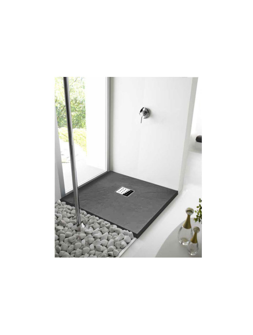 Receveur de douche en Gel coat PIZARRA Graphite 100x90cm