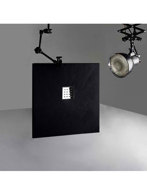 Receveur de douche en Gel coat PIZARRA Noir 100x90cm
