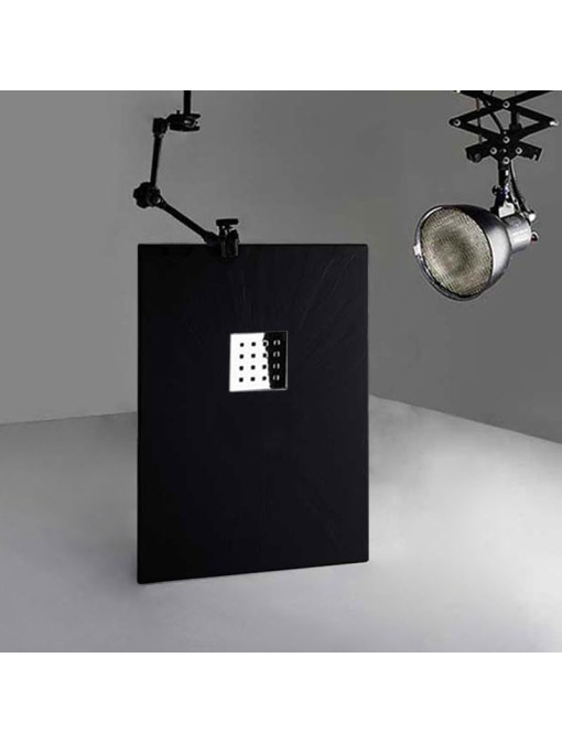 Receveur de douche en Gel coat PIZARRA Noir 120x80cm