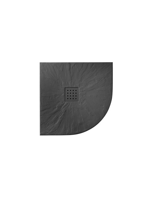 Receveur de douche 1/4 de rond PIZARRA Graphite 80x80