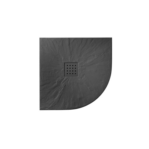 Receveur de douche 1/4 de rond PIZARRA Graphite 80x80
