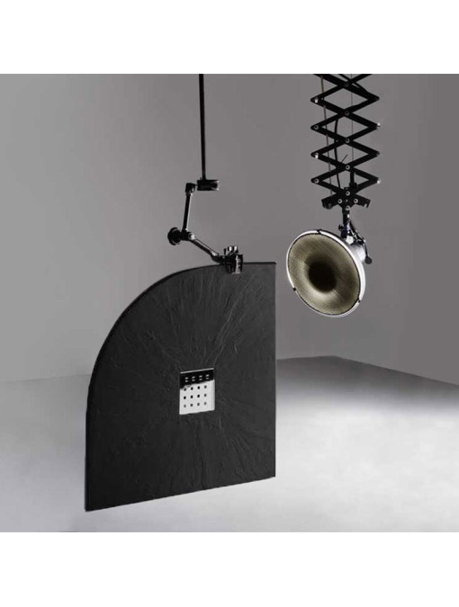 Receveur de douche 1/4 de rond PIZARRA Noir 90x90