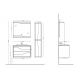 Plan du meuble vasque URBINO 800 Scandinave et Blanc