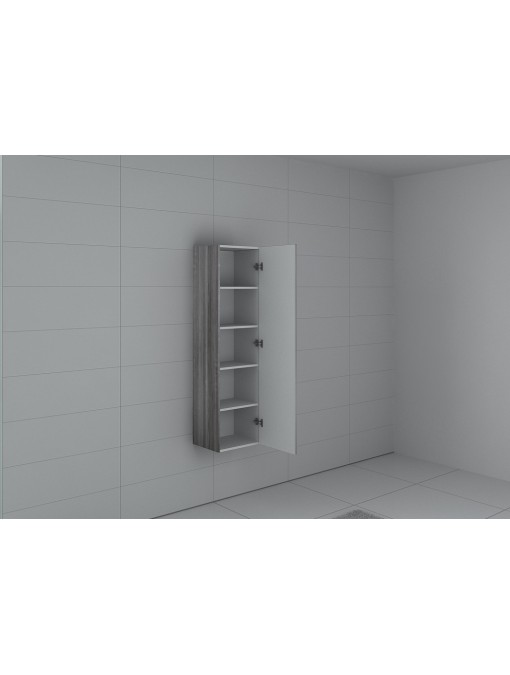 Colonne de rangement pour salle de bain PAL150CG Chêne Gris