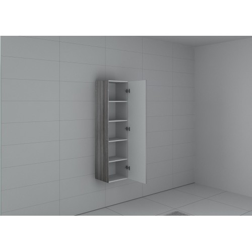 Colonne de rangement PAL150CG salle de bain Chêne Gris