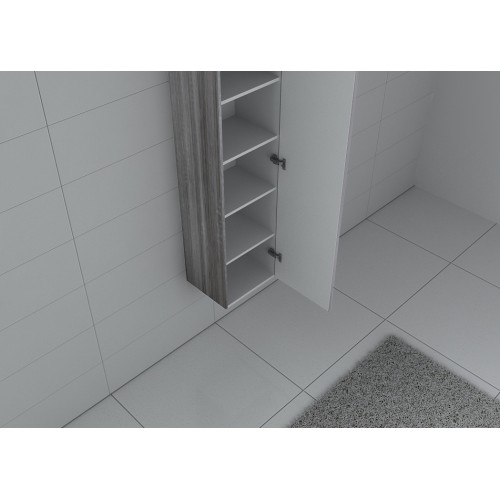 Colonne de rangement PAL150CG salle de bain Chêne Gris