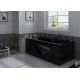 Baignoire rectangulaire noire avec hublot Kiss Me Black