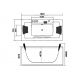 Plan et coupe baignoire Kiss Me Black