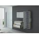 Meuble 1 vasque 2 tiroirs ouverts ARCOLA Scandinave et Blanc