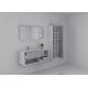 Grand meuble de salle de bain 1 vasque FARALDI 1200 Béton et Blanc