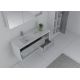 Ensemble de salle de bain complet FARALDI 1200 Béton et Blanc