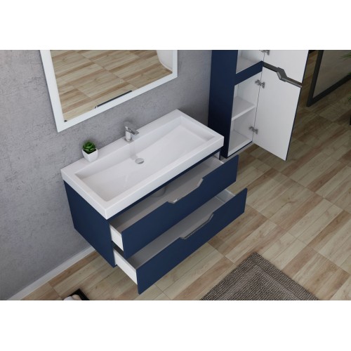Meuble de salle de bain CALABRO 1000 Bleu saphir