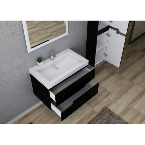 Meuble de salle de bain CALABRO 800 Noir