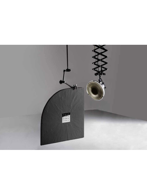 Receveur de douche 1/4 de rond PIZARRA Graphite 90x90