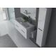 Ensemble double vasque salle de bain Milazzo Blanc